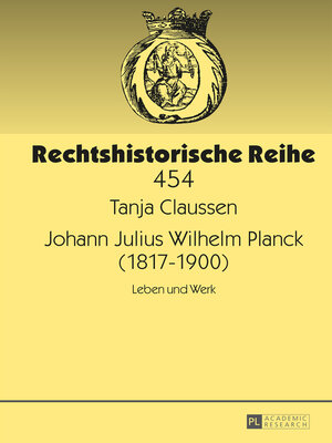 cover image of Johann Julius Wilhelm Planck (1817–1900)